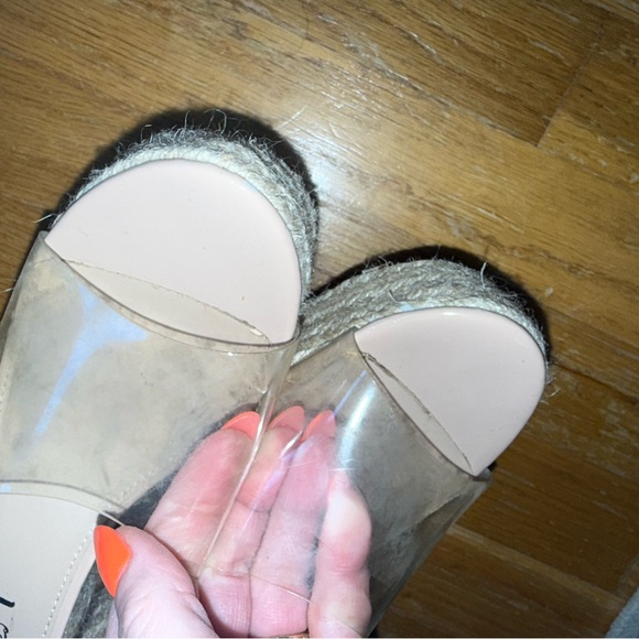 GUC LEMON DROP CLEAR STRAPS WEDGES PLATFORMS SZ 8.5 SHOES SANDALS‎ - Picture 4 of 7